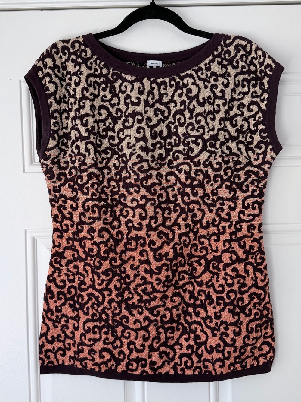 MISSONI SIZE 46 us 10 L purple top ombre sleeveless